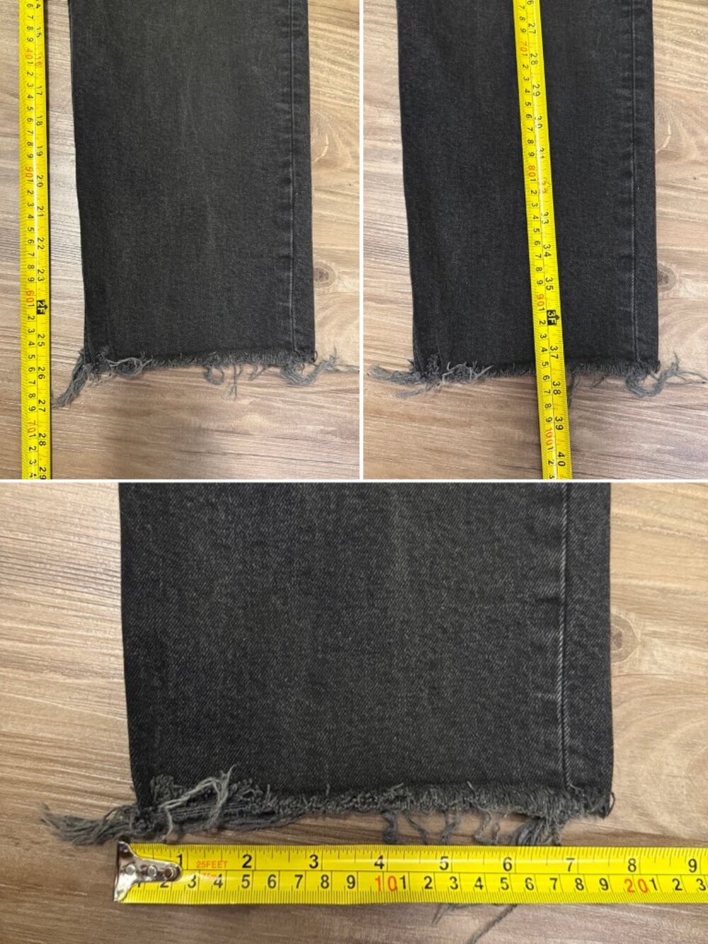 Everlane The Way-High Straight Jeans 26 Black Coal Raw Hem $148 - Picture 9 of 12